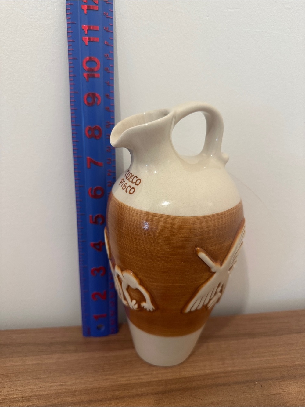 Cuzco Pisco Ceramic Decanter - Cream & Brown - Picture 5 of 5
